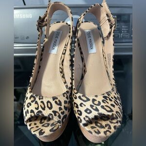 Steve Madden Leopard Print Wedges